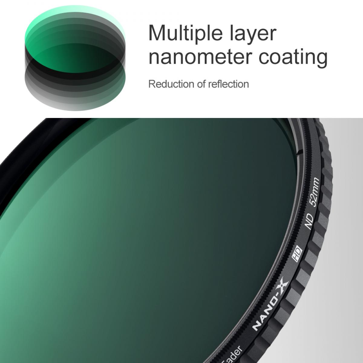 K&F Concept NANO-X Black Diffusion 1/8 Filter 52mm 